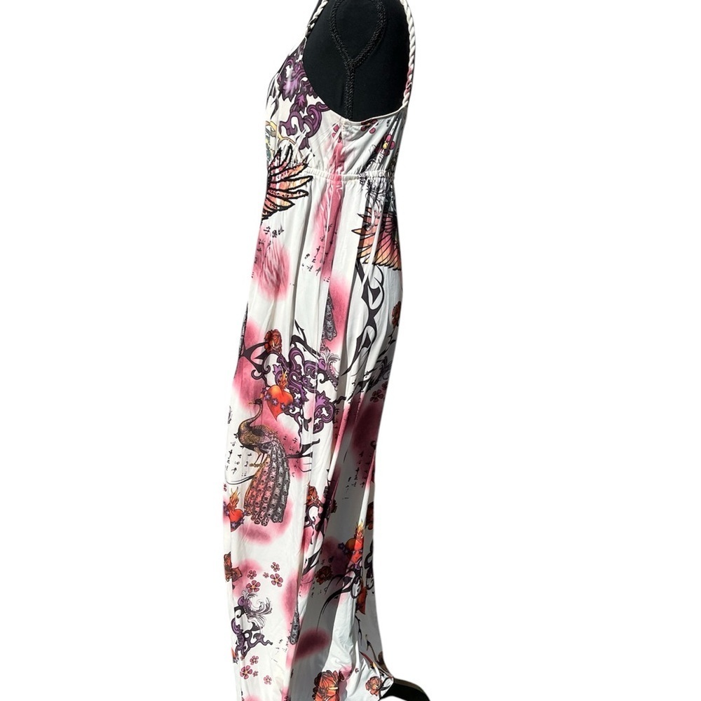 Sundress Large by Spy Zone Exchang3 with large red glitter roses Rayon - Picture 2 of 4